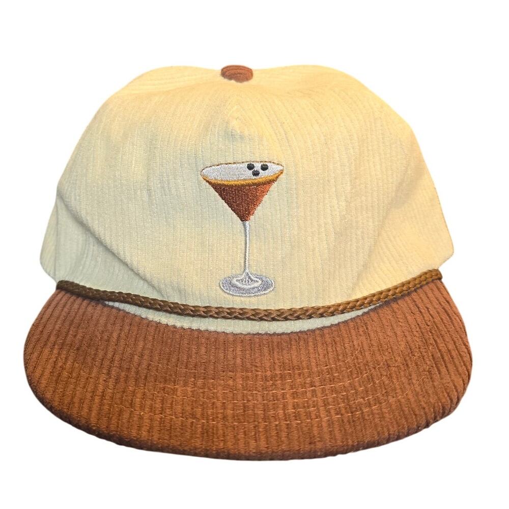 Snag corduroy martini embroidered trucker hat baseball cap snapback